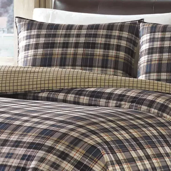 imageEddie Bauer  Twin Comforter Set Reversible Cotton Bedding with Matching Sham Home Decor for All Seasons Port Gamble Blue TwinTwin