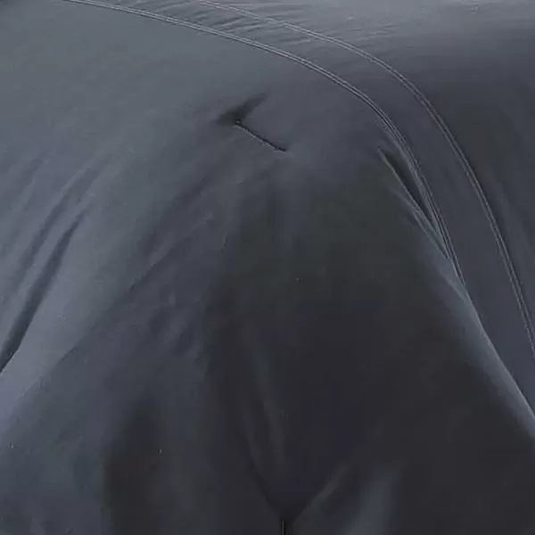 imageEddie Bauer  Twin Comforter Set Reversible Cotton Bedding with Matching Sham PreWashed for Added Softness Kingston Navy TwinCharcoal Queen