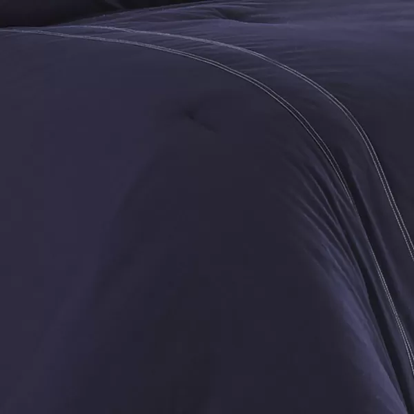imageEddie Bauer  Twin Comforter Set Reversible Cotton Bedding with Matching Sham PreWashed for Added Softness Kingston Navy TwinNavy King