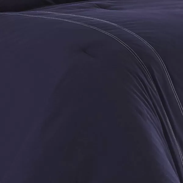imageEddie Bauer  Twin Comforter Set Reversible Cotton Bedding with Matching Sham PreWashed for Added Softness Kingston Navy TwinNavy Queen