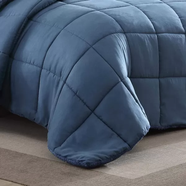 imageEddie Bauer  Twin Comforter Set Reversible Sherpa Bedding with Matching Shams Cozy amp Warm Home Decor Sherwood Red TwinSherwood Blue Queen Lodge