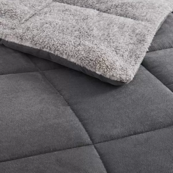 imageEddie Bauer  Twin Comforter Set Reversible Sherpa Bedding with Matching Shams Cozy amp Warm Home Decor Sherwood Red TwinSherwood Grey Queen Lodge