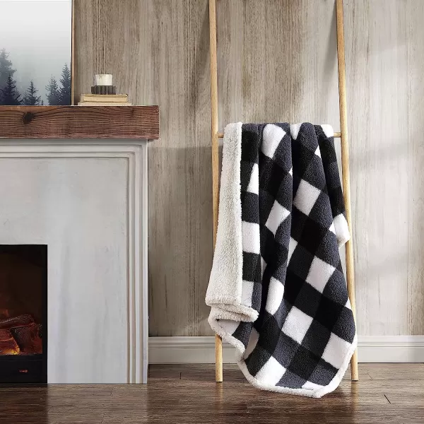 imageEddie Bauer  Twin Duvet Cover Set Cotton Reversible Bedding Buffalo Plaid Home Decor for All Seasons RedBlack TwinBlanket Throw Black Check