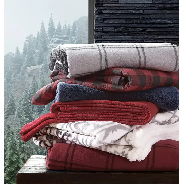 imageEddie Bauer  Twin Duvet Cover Set Cotton Reversible Bedding Buffalo Plaid Home Decor for All Seasons RedBlack TwinBlanket Throw RedBlack