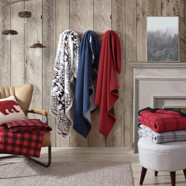 imageEddie Bauer  Twin Duvet Cover Set Cotton Reversible Bedding Buffalo Plaid Home Decor for All Seasons RedBlack TwinBlanket Throw RedBlack