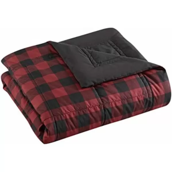 imageEddie Bauer  Twin Duvet Cover Set Cotton Reversible Bedding Buffalo Plaid Home Decor for All Seasons RedBlack TwinBlanket Twin RedBlack