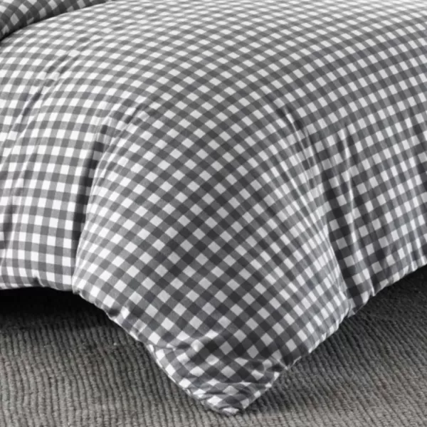 imageEddie Bauer  Twin Duvet Cover Set Reversible Flannel Bedding with Matching Sham Home Decor for Colder Months Preston Grey TwinKing