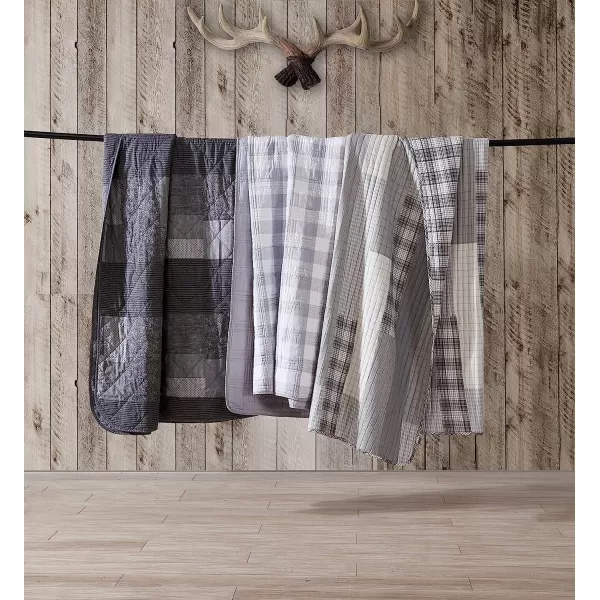 imageEddie Bauer  Twin Quilt Set Cotton Reversible Bedding with Matching Sham Home Decor for All Seasons Fairview Grey TwinFairview GreyIvory Queen