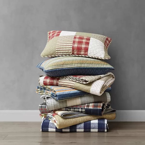 imageEddie Bauer  Twin Quilt Set Cotton Reversible Bedding with Matching Sham Home Decor for All Seasons Fairview Grey TwinFairview GreyIvory Twin