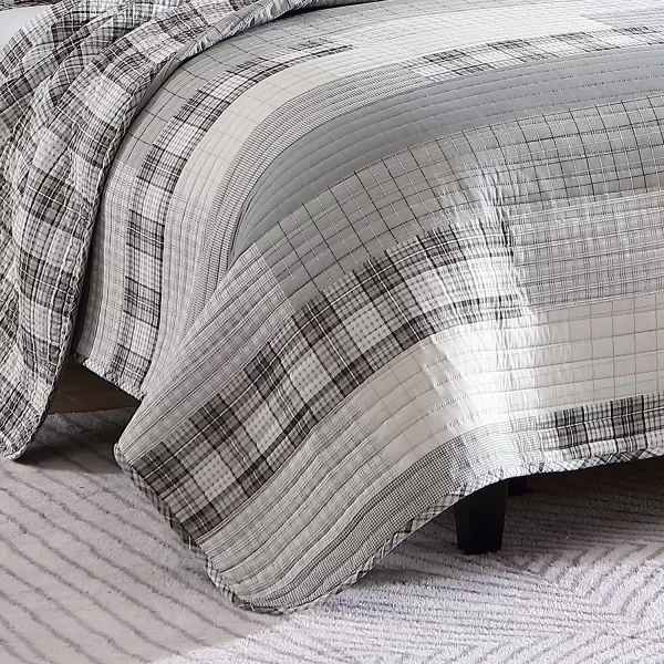 imageEddie Bauer  Twin Quilt Set Cotton Reversible Bedding with Matching Sham Home Decor for All Seasons Fairview Sand TwinBonus Quilt Set Twin Fairview GreyWhite