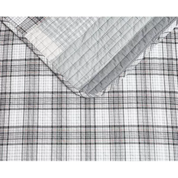 imageEddie Bauer  Twin Quilt Set Cotton Reversible Bedding with Matching Sham Home Decor for All Seasons Fairview Sand TwinQuilt Set King Fairview GreyWhite