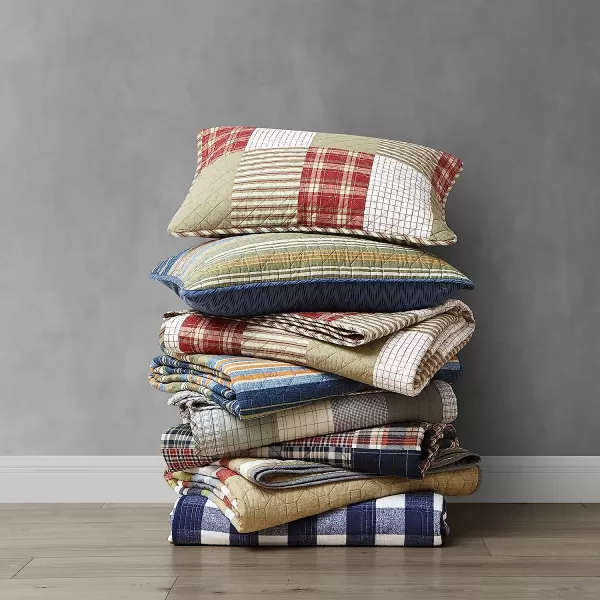 imageEddie Bauer  Twin Quilt Set Cotton Reversible Bedding with Matching Sham Home Decor for All Seasons Fairview Sand TwinQuilt Set King Fairview GreyWhite