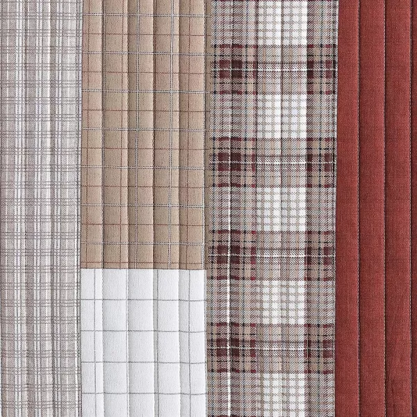 imageEddie Bauer  Twin Quilt Set Cotton Reversible Bedding with Matching Sham Home Decor for All Seasons Fairview Sand TwinQuilt Set Twin OrangeIvory