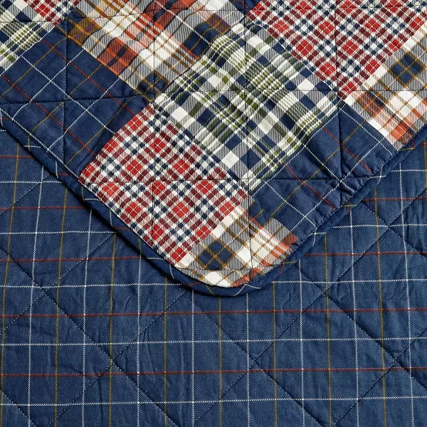 imageEddie Bauer  Twin Quilt Set Cotton Reversible Bedding with Matching Sham Lightweight Home Decor for All Seasons Madrona NavyRed TwinMadrona NavyRed King