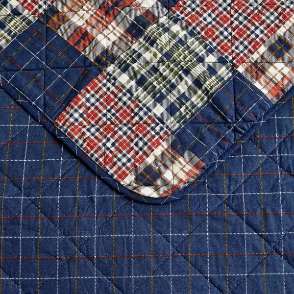 imageEddie Bauer  Twin Quilt Set Cotton Reversible Bedding with Matching Sham Lightweight Home Decor for All Seasons Madrona NavyRed TwinMadrona NavyRed Queen