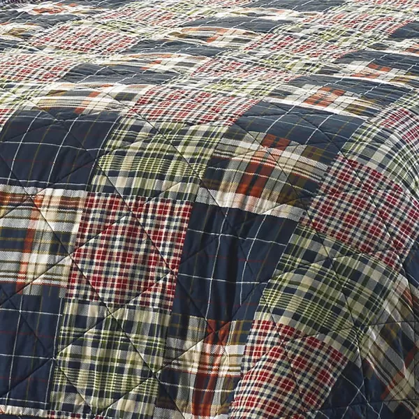imageEddie Bauer  Twin Quilt Set Cotton Reversible Bedding with Matching Sham Lightweight Home Decor for All Seasons Madrona NavyRed TwinMadrona NavyRed Twin