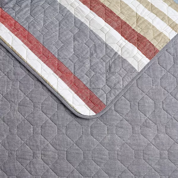 imageEddie Bauer  Twin Quilt Set Cotton Reversible Bedding with Matching Sham Lightweight Home Decor for All Seasons Salmon Ladder Multi TwinSalmon Ladder Multi Queen