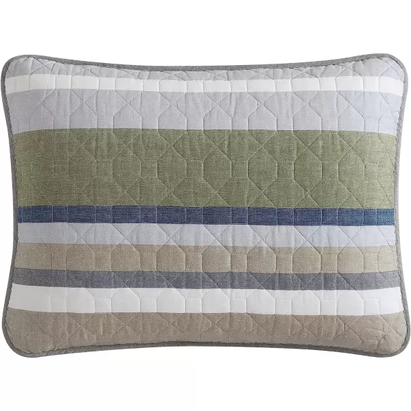 imageEddie Bauer  Twin Quilt Set Cotton Reversible Bedding with Matching Sham Lightweight Home Decor for All Seasons Salmon Ladder Multi TwinSalmon Ladder KhakiGreyNavyGreen Queen