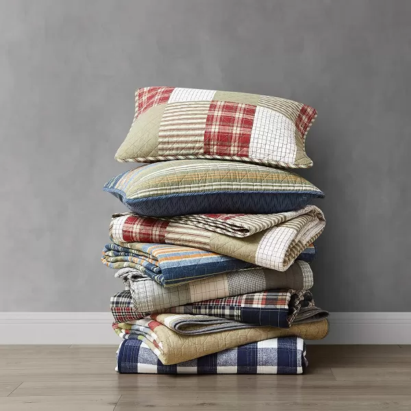 imageEddie Bauer  Twin Quilt Set Cotton Reversible Bedding with Matching Sham Lightweight Home Decor for All Seasons Salmon Ladder Multi TwinSalmon Ladder Multi King