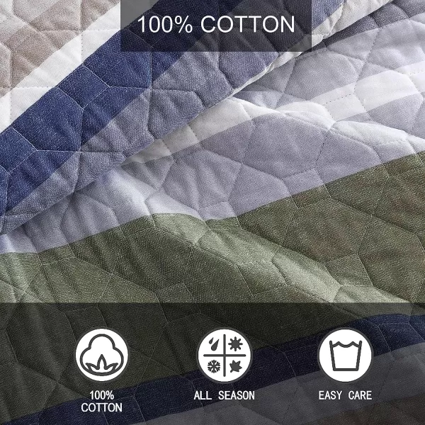 imageEddie Bauer  Twin Quilt Set Cotton Reversible Bedding with Matching Sham Lightweight Home Decor for All Seasons Salmon Ladder Multi TwinSalmon Ladder KhakiGreyNavyGreen Twin