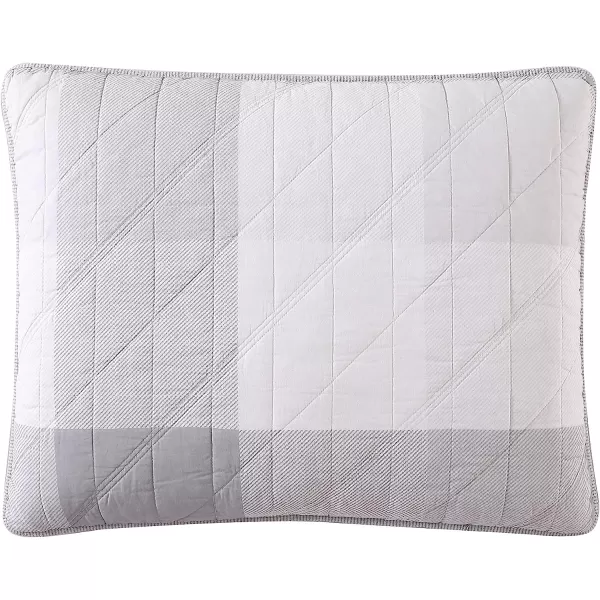 imageEddie Bauer  Twin Quilt Set Cotton Reversible Bedding with Matching Sham Medium Weight Home Decor Boulder Green TwinQueen Grey