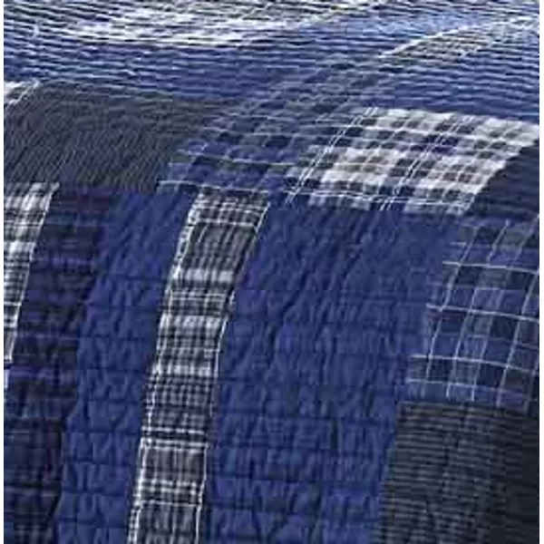 imageEddie Bauer  Twin Quilt Set Reversible Cotton Bedding with Matching Sham Lightweight Home Decor for All Seasons Eastmont Navy TwinTwin Navy