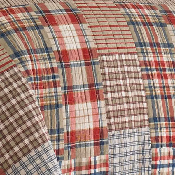 imageEddie Bauer  Twin Quilt Set Reversible Cotton Bedding with Matching Sham Lightweight Home Decor for All Seasons Hawthorne Brown TwinQueen Brown