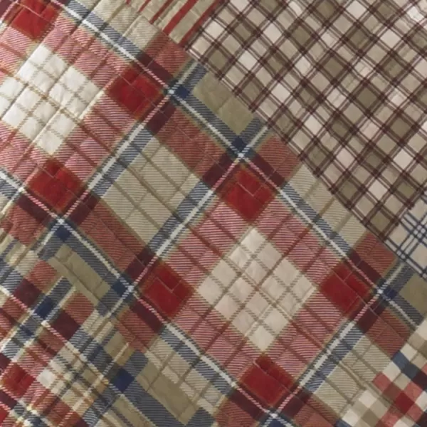 imageEddie Bauer  Twin Quilt Set Reversible Cotton Bedding with Matching Sham Lightweight Home Decor for All Seasons Hawthorne Brown TwinTwin Brown
