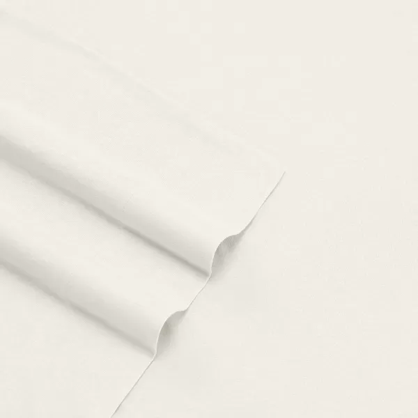 imageEddie Bauer  Twin Sheets Breathable Bedding Set Lightweight Home Decor for Warm Sleepers Jersey Knit White TwinWhite Full