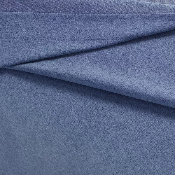 imageEddie Bauer  Twin Sheets Cotton Flannel Bedding Set Brushed for Extra Softness Cozy Home Decor Grey TwinBlue Twin