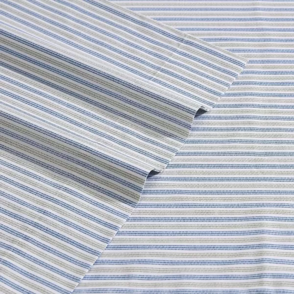 imageEddie Bauer  Twin Sheets Cotton Percale Bedding Set Crisp amp Cool Home Decor Light Green Plaid TwinFull Ticking Stripe Green