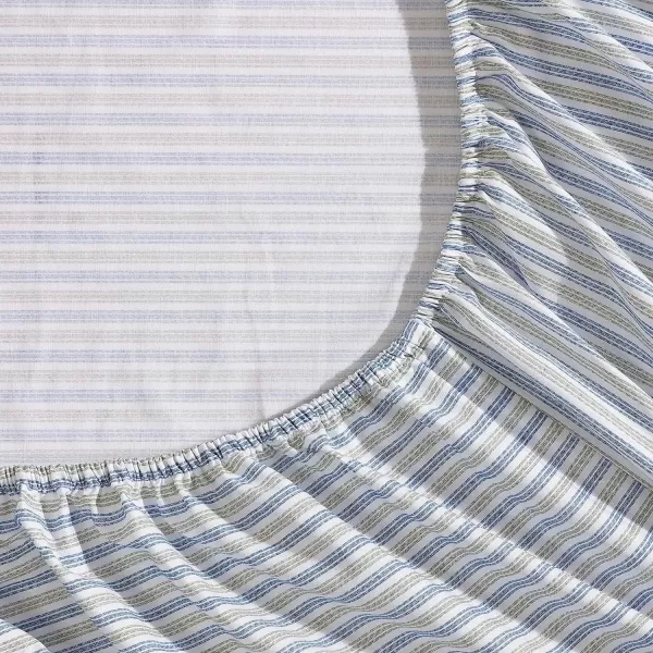 imageEddie Bauer  Twin Sheets Cotton Percale Bedding Set Crisp amp Cool Home Decor Light Green Plaid TwinTwin Ticking Stripe Green