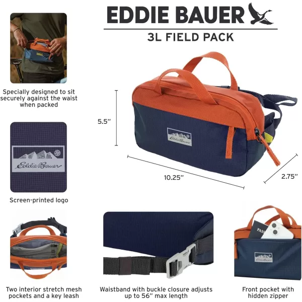 imageEddie Bauer 3l Field Pack with Adjustable WaistbandCarbon BlackSienna