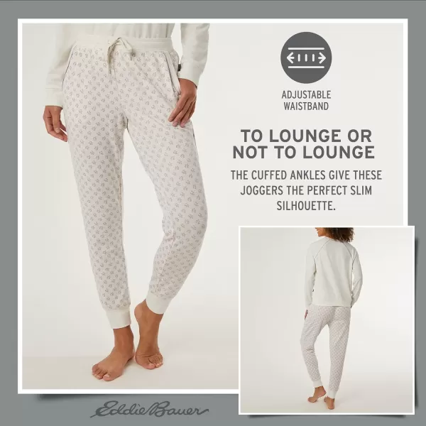imageEddie Bauer 4Piece Print Pajama Set for Women  Long and Short Sleeve Crewneck Tops and Matching Boxers and JoggersAsst2tee