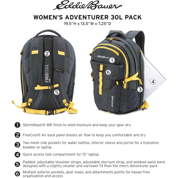 imageEddie Bauer Adventurer 25L Daypack Black One SizeBlack Adventurer 30l Daypack  Womens