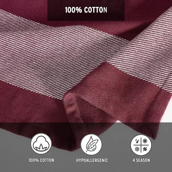 imageEddie Bauer Blanket Lightweight Reversible Cotton Bedding Casual Home Dcor Twin Boylston Red StripeTwin Boylston Red Stripe