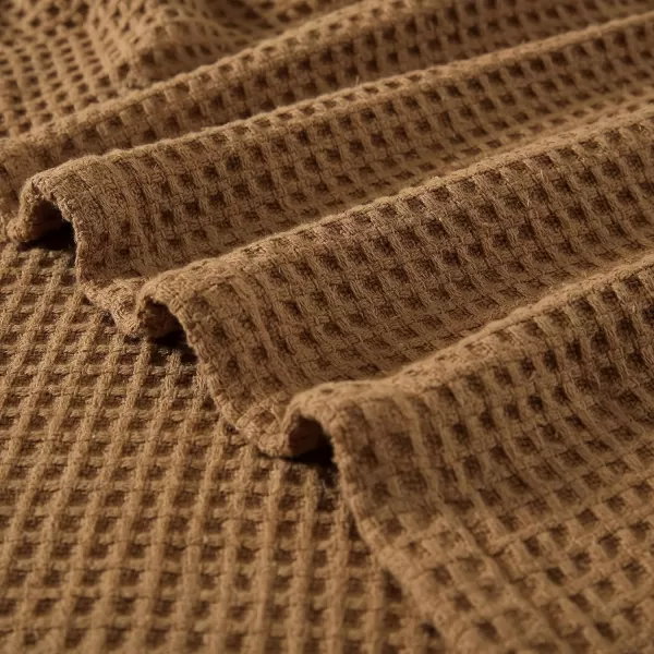 imageEddie Bauer Blanket Soft Waffle Weave Bedding Medium Weight Bedroom Decor Softens Every Wash Twin BrownKing Brown