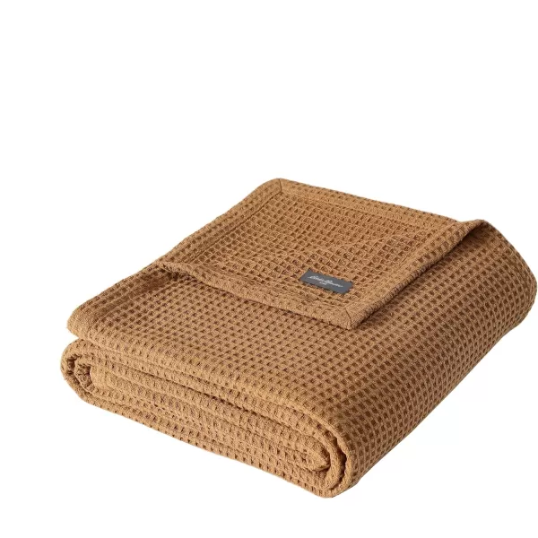 imageEddie Bauer Blanket Soft Waffle Weave Bedding Medium Weight Bedroom Decor Softens Every Wash Twin BrownKing Brown