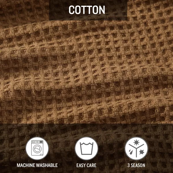 imageEddie Bauer Blanket Soft Waffle Weave Bedding Medium Weight Bedroom Decor Softens Every Wash Twin BrownQueen Brown