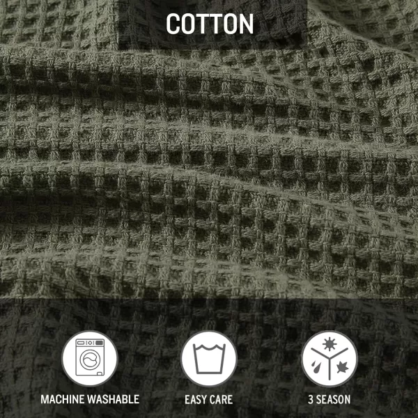 imageEddie Bauer Blanket Soft Waffle Weave Bedding Medium Weight Bedroom Decor Softens Every Wash Twin BrownTwin Green