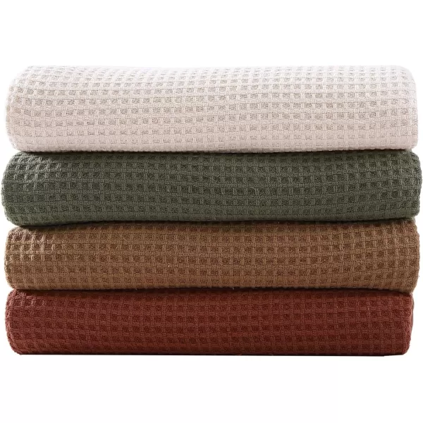 imageEddie Bauer Blanket Soft Waffle Weave Bedding Medium Weight Bedroom Decor Softens Every Wash Twin BrownTwin Green