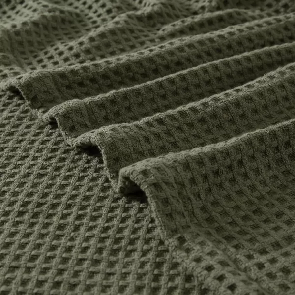 imageEddie Bauer Blanket Soft Waffle Weave Bedding Medium Weight Bedroom Decor Softens Every Wash Twin BrownTwin Green