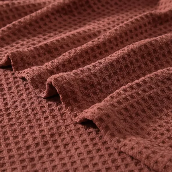 imageEddie Bauer Blanket Soft Waffle Weave Bedding Medium Weight Bedroom Decor Softens Every Wash Twin BrownTwin Orange