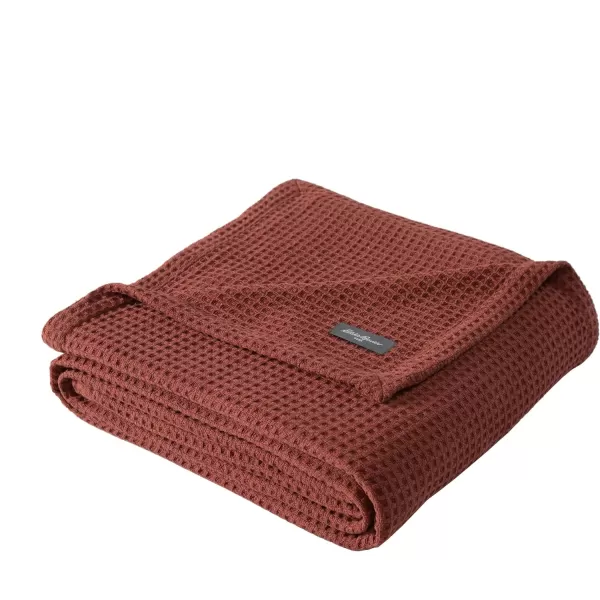 imageEddie Bauer Blanket Soft Waffle Weave Bedding Medium Weight Bedroom Decor Softens Every Wash Twin BrownTwin Orange