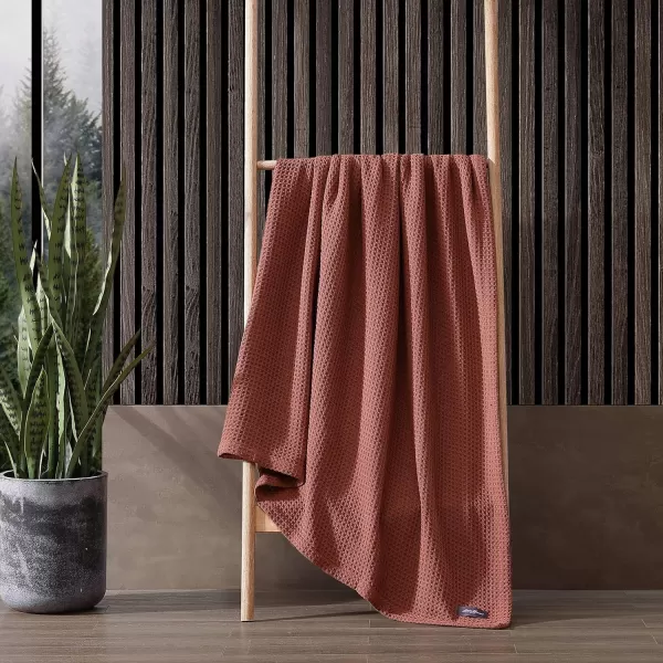 imageEddie Bauer Blanket Soft Waffle Weave Bedding Medium Weight Bedroom Decor Softens Every Wash Twin BrownTwin Orange