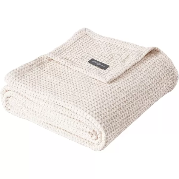 imageEddie Bauer Blanket Soft Waffle Weave Bedding Medium Weight Bedroom Decor Softens Every Wash Twin BrownTwin White