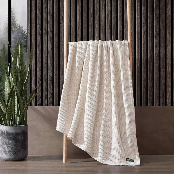 imageEddie Bauer Blanket Soft Waffle Weave Bedding Medium Weight Bedroom Decor Softens Every Wash Twin BrownTwin White
