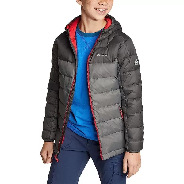 imageEddie Bauer Boys Downlight Hooded Jacket Peak Blue Regular MEddie Bauer Boys Downlight Hooded Jacket Peak Blue Regular M
