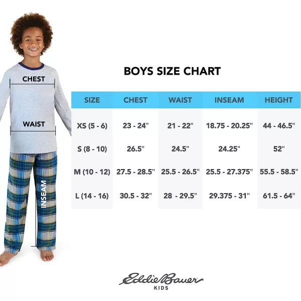 imageEddie Bauer Boys Pajama Set  4 Piece Cozy Fleece Winter Sleepwear Set  Long Sleeve Shirt and Pants Set for Boys 516Grey