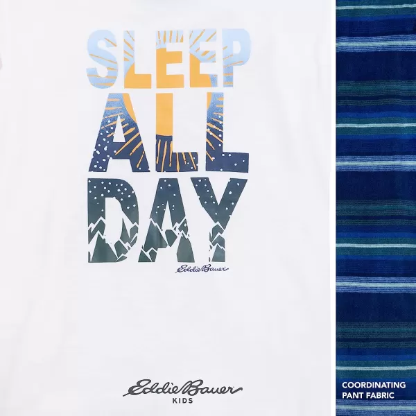 imageEddie Bauer Boys Pajama Set  4 Piece Cozy Fleece Winter Sleepwear Set  Long Sleeve Shirt and Pants Set for Boys 516WhiteBlue